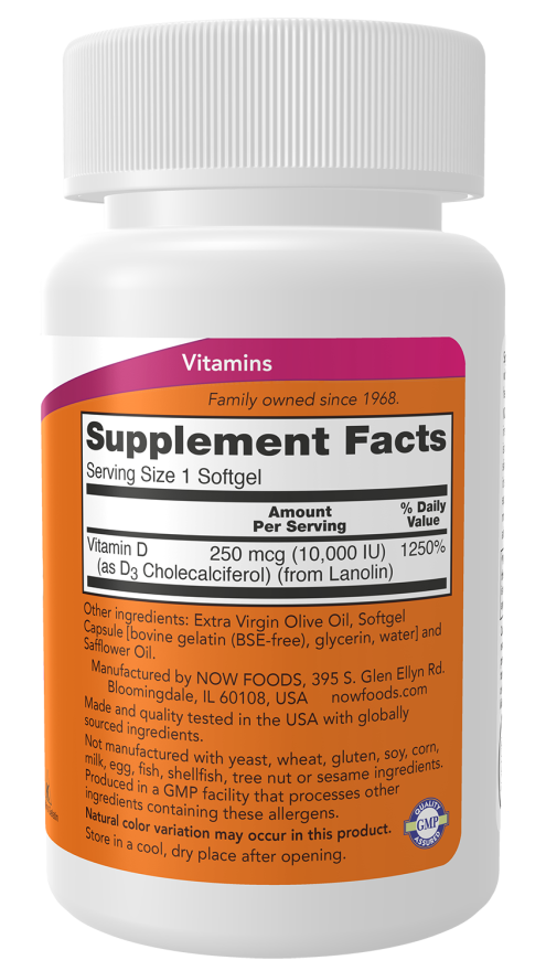 Vitamin D3 10,000 IU Softgels