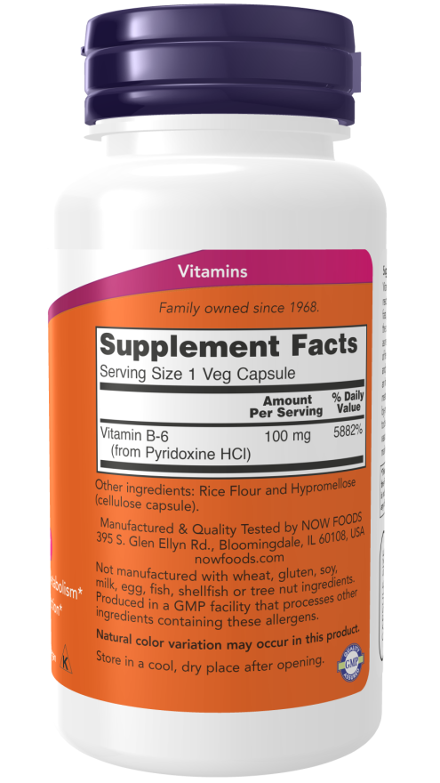 Vitamin B-6 100 mg Veg Capsules