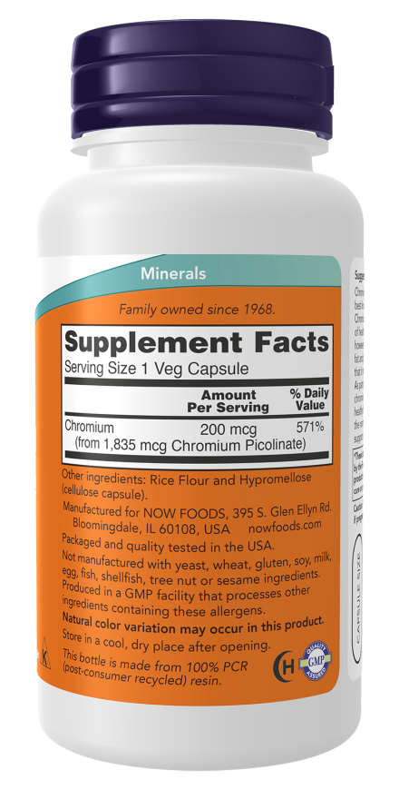 Chromium Picolinate 200 mcg Veg Capsules