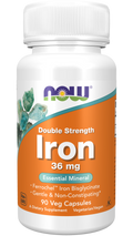 Iron 36 mg, Double Strength Veg Capsules