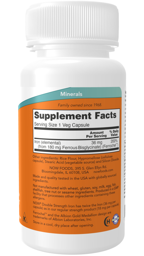 Iron 36 mg, Double Strength Veg Capsules