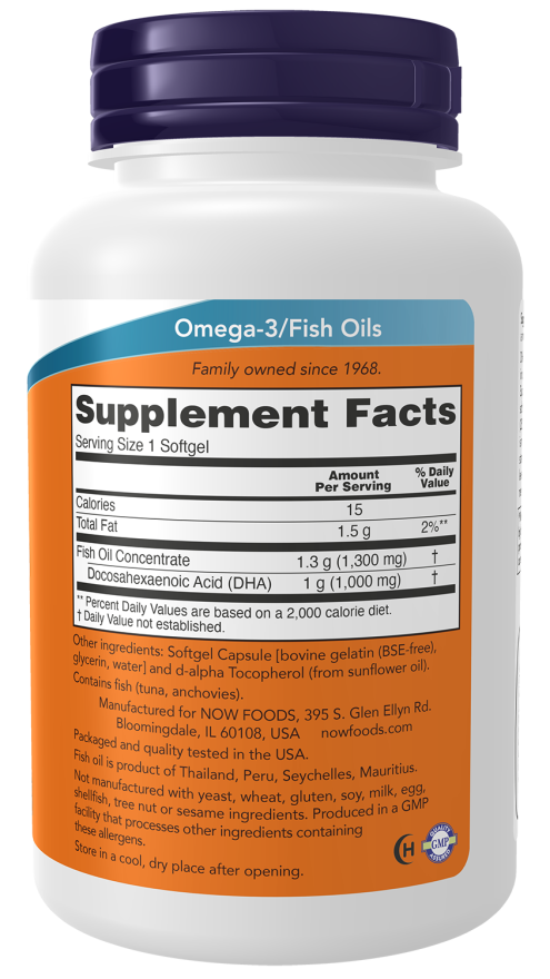 DHA-1000 Fish Oil, Extra Strength Softgels