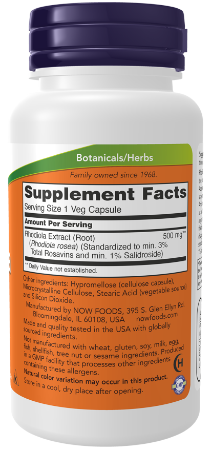 Rhodiola 500 mg Veg Capsules