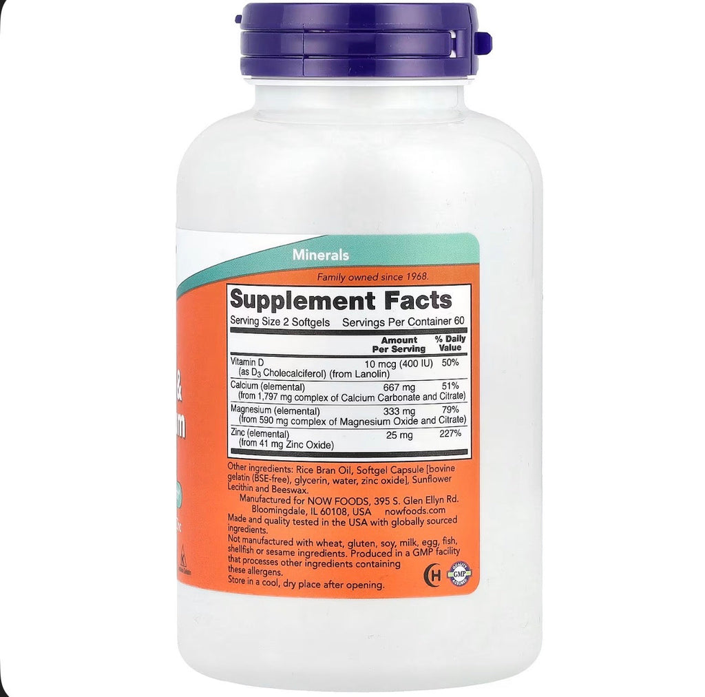NOW Calcium & Magnesium Softgels