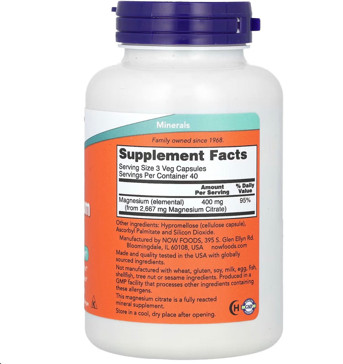 NOW Magnesium Citrate 200 mg