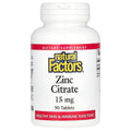 Natural Factors Zinc Citrate 15 mg