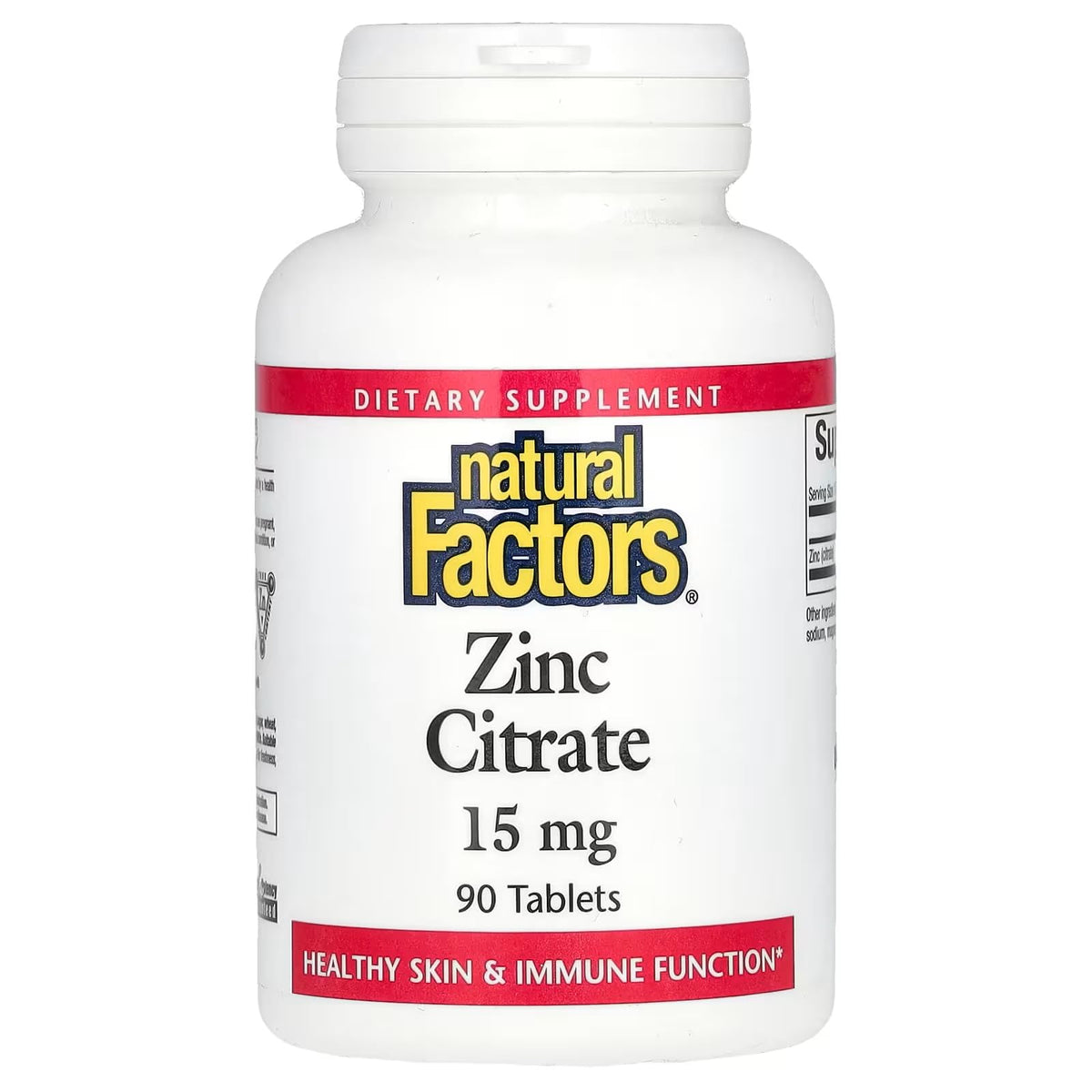 Natural Factors Zinc Citrate 15 mg