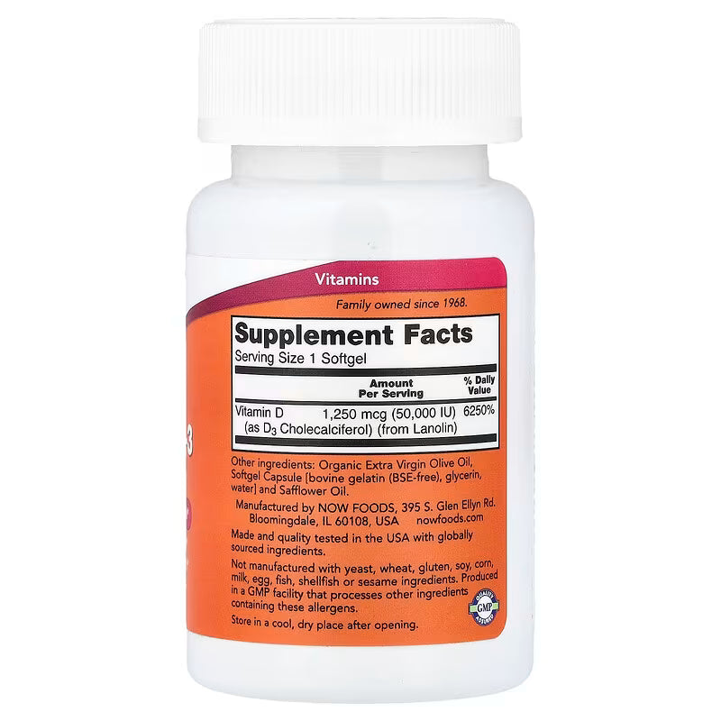 NOW Vitamin D-3 50,000 IU