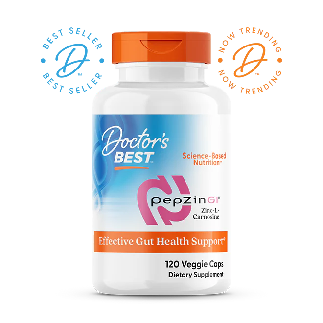 Doctor's Best PepZin GI, Zinc-L-Carnosine Complex, 120 Veggie Caps