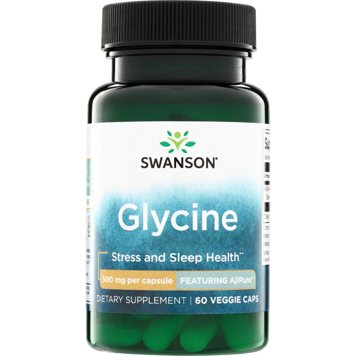 swanson ultra ajipure glycine pharmaceutical grade 500mg 60veg capsules