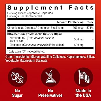 Force Factor Ultra Berberine Triple-Action Metabolic Support
