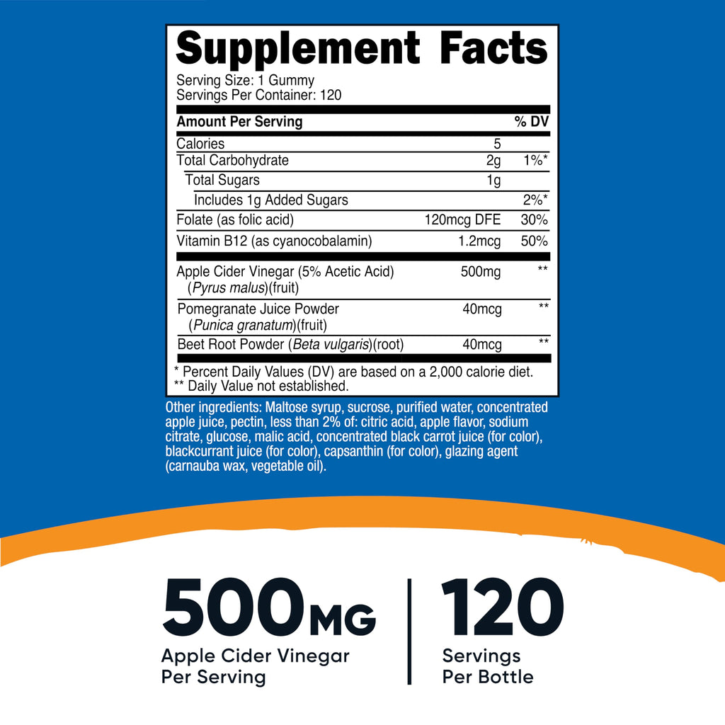 Nutricost Apple Cider Vinegar Gummies 500 mg