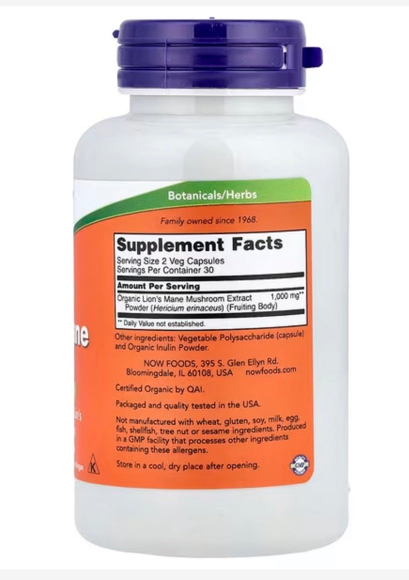 NOW Lion's Mane 500 mg