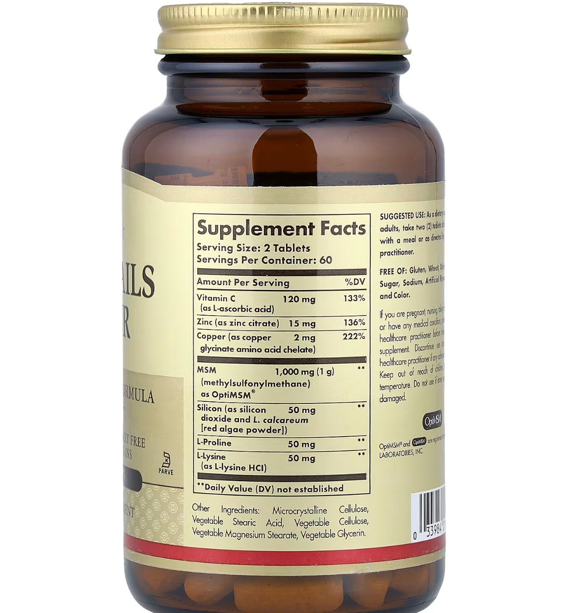 Solgar Skin, Nails & Hair Advanced MSM Formula