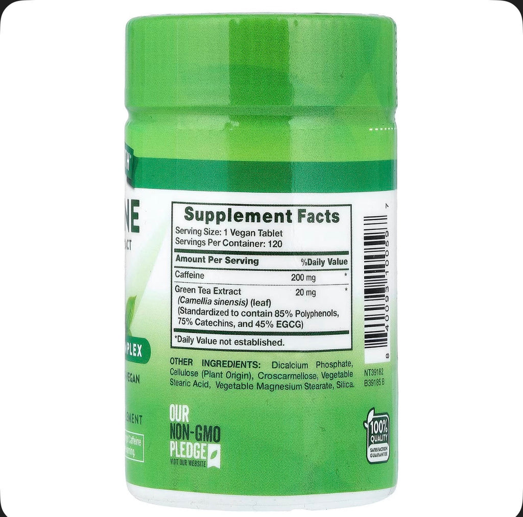 Nature's Truth Caffeine Plus Green Tea Extract 220 mg
