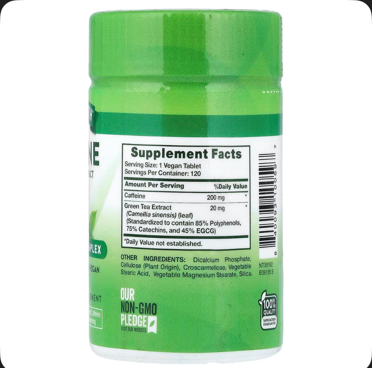 Nature's Truth Caffeine Plus Green Tea Extract 220 mg