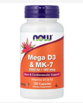 NOW Mega D-3 & MK-7 (5000 IU / 180 mcg)