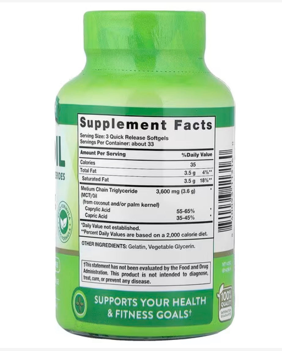 Nature's Truth MCT Oil 3600 mg