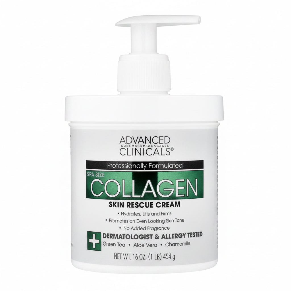 Advanced Clinicals Collagen Skin Rescue Cream (16 oz / 454 g)