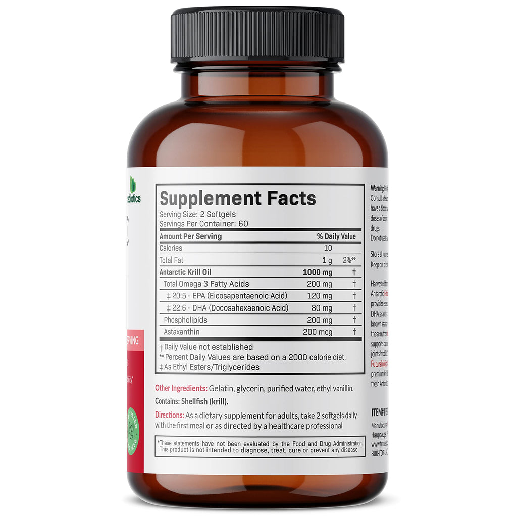 Futurebiotics Antarctic Krill Oil with Astaxanthin 1000 mg