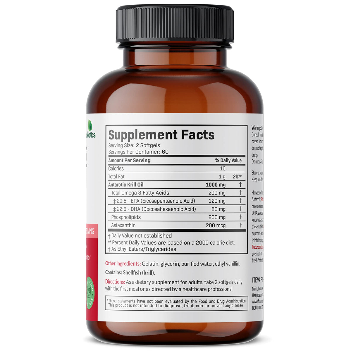 Futurebiotics Antarctic Krill Oil with Astaxanthin 1000 mg