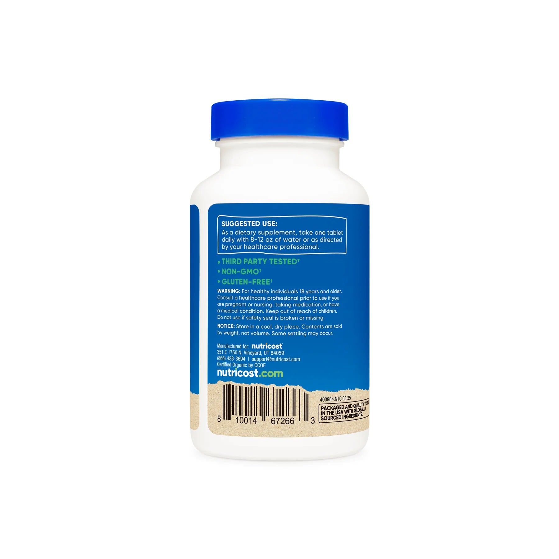 Nutricost Organic Spirulina Tablets
