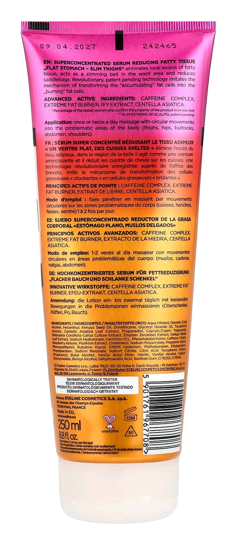 Eveline Cosmetics Slim Extreme 4D Scalpel Warming Formula 250 ml