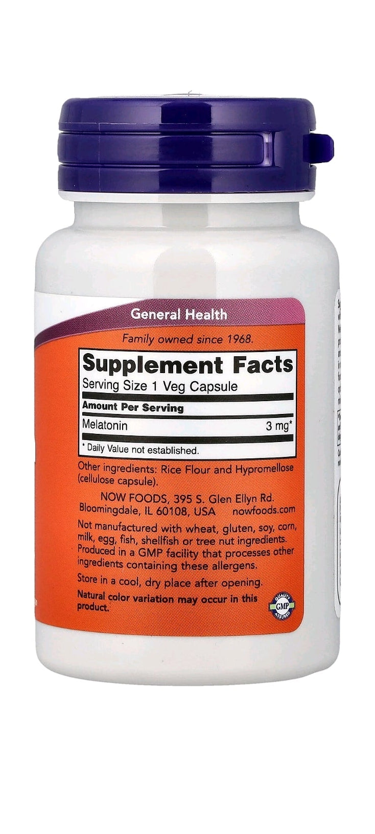 NOW Melatonin 3 mg